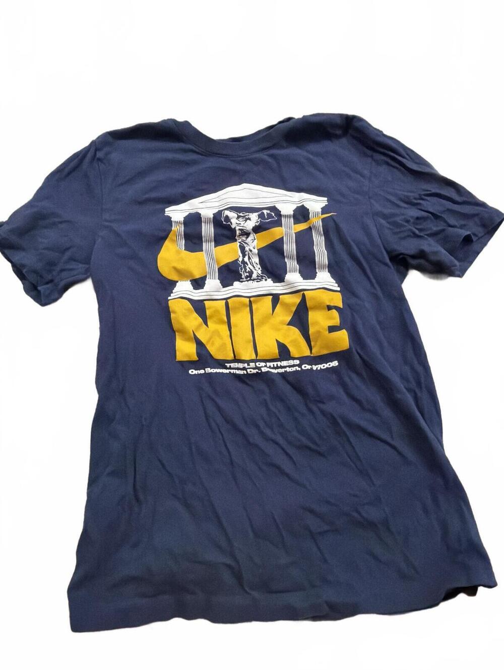 Nike Mens Small Navy Blue Graphic Shirt